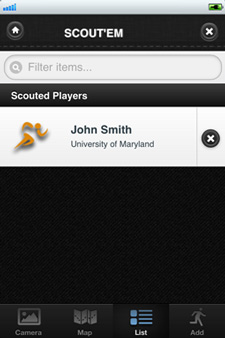 Account screen
